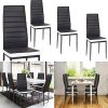 IZTOSS Lot de 6 chaises Romane Noires Bandeau Blanc pour Salle à Manger - livré en 2 à 4 Jours - France