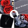 51y-559B9IL._AC_.jpg Rose Eternelle avec Bijoux, Rose éternelle Préservée, Love You Collier boîte à Bijoux, Idee Cadeau Anniversaire Saint Valentin Mariage Fete des Meres pour Femme Maman Cadeau de Noël