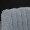 HOMCOM Chaises de Visiteur Design scandinave - Lot de 2 chaises - Pieds effilés métal Noir - Assise Dossier accoudoirs ergonomiques Lin Gris
