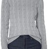 Amazon Essentials Pull à col Rond et Manches Longues 100% Coton Femme