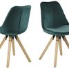 Marque Amazon - Movian Arendsee - Lot de 2 chaises de Marque Amazon - Movian Arendsee - Lot de 2 chaises de salle à manger, 55 x 48,5 x 85 cm, Vert
