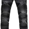 NP Gersri Hommes Casual Biker Denim Jeans Stretch Denim Pants NP Gersri Hommes Casual Biker Denim Jeans Stretch Denim Pants Slim Fit Jeans Homme