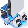 OIVO Support PS5 avec Ventilateur de Refroidissement pour Playstation 5, OIVO Support PS5 avec Ventilateur de Refroidissement pour Playstation 5, Chargeur Manette PS5 avec Indicateur LED, Station de Recharge PS5 avec Stockage 12 disques de Jeu