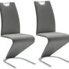 Robas Lund Chaises Salle à Manger Lot de 2 Chaises pied luge gris, Chaise Salle à Manger Amado