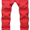 YLYL Homme Jeans Denim Jeans DéChiré Stretch Slim Fit Pantalon Relaxed Ripped Jeans Jean Pour Homme Denim Pants Jeans Jean Coupe Slim Classique Foncé