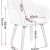 WOLTU Lot de 4 Chaises de Salle à Manger Chaise de Loisirs en Velours et Bois Massif,Chaises de réception Crème Blanc BH95cm-4