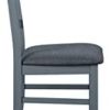 Inter Link Lot de 2 chaises Robustes Style Maison de Campagne Intemporel en Bois Massif Gris pour Salle à Manger Cuisine, 42 x 47 x 45-95 cm