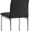21bQB3NfRKS._AC_.jpg Albatros Verona Lot de 4 chaises, Noir, Pieds Chrome, SGS Tested