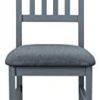 Inter Link Lot de 2 chaises Robustes Style Maison de Campagne Intemporel en Bois Massif Gris pour Salle à Manger Cuisine, 42 x 47 x 45-95 cm