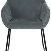HOMYCASA Fauteuil Ensemble de 2 Chaises de Salle à Manger pour Salle à Manger Design Moderne Mid-Century Tissu Chenille (JOKIC Gris)