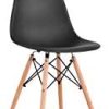 Un Ensemble avec 4 chaises de Salle à Manger Confortables dans Un Style Design Nordique, des Meubles de Loisirs avec des Pieds en Bois Massif, adaptés pour Le Salon, la Salle à Manger, Le café (Noir)
