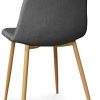 Menzzo Gao Lot de 4 Chaises Scandinaves, Tissu, Gris, 45 x 55 x 87 cm