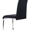 311wKMRqML._AC_.jpg IDMarket - Lot de 4 chaises MIA Noires pour Salle à Manger