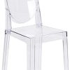 LAFII.T Set de 4 chaises de Salle à Manger Ghost - Transparent - pour Maquillage ou Coiffeuse - Style Ghost - Chaise Moderne - Amovible et Non empilable - Transparent - 4 pièces