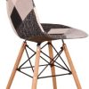 BenyLed Lot de 4 Chaises de Salle à Manger Rétro Patchwork Chaise Tissu Salle à Manger Chaise pour Cuisine Salle à Manger (Noir)