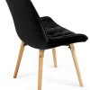 317DHqKb5kL._AC_.jpg Miadomodo® Chaise de Salle à Manger en Velours - Lot de 2, 4, 6, 8, Pieds en Bois Hêtre, Style Rétro, Couleurs au Choix - Chaise Scandinave pour Salon, Chambre, Cuisine, Bureau (Lot de 8, Noir)