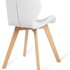 318-b87CnqL._AC_.jpg IDMarket - Lot de 4 chaises ROBINE Blanches pour Salle à Manger