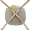 HOME DECO FACTORY Lot de 2 Chaises Patchwork, Hêtre, Jaune, 58x86,5x47 cm