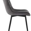 WOLTU 4 Chaises de Salle à Manger en Velours et métal,Chaises de Salon Chaises de Cuisine Gris Foncé BH209dgr-4