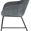 HOMYCASA Fauteuil Ensemble de 2 Chaises de Salle à Manger pour Salle à Manger Design Moderne Mid-Century Tissu Chenille (JOKIC Gris)