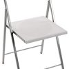 Versa Andrea Set de Table et Deux chaises pour Cuisine, terrasse, Jardin, Balcon ou Salle à Manger, Table et chaises, Dimensions (H x l x L) 80 x 70 x 100 cm, Métal et PVC, Couleur Blanc