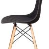 BenyLed Lot de 4 Chaises en Plastique Creuses Simples et Modernes, Chaise de Loisirs à la Maison, Chaises de Salle à Manger Minimalistes Modernes (Noir)