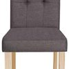 IDMarket - Lot de 4 chaises POLGA capitonnées Gris Anthracite pour Salle à Manger