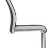 31FgGOh6WWL._AC_.jpg IDIMEX Lot de 4 chaises de Salle à Manger ou Cuisine Loano avec Assise rembourrée et piètement chromé, revêtement en synthétique Noir et Gris