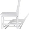 vidaXL 4 pcs Chaise Salle à Manger en Bois Blanc