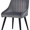 DUHOME Chaise Salle à Manger en Tissu (Velours) sélection de Couleur Chaise rembourrée Design Retro avec Pieds en métal 8043B, Couleur:Vert Bleu, matière:Velours