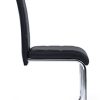 31JjbCcx7mL._AC_.jpg IDMarket - Lot de 4 chaises MIA Noires pour Salle à Manger