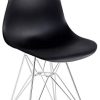 Lot de 4 chaises de salle à manger rétro avec pieds en métal pour salle à manger, chambre à coucher, salon