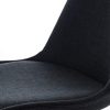 CLP Chaise De Salle A Manger PEGLEG Square Dossier Assise Tissu Pieds en Bois Carrés I Chaise Design Retro Scandinave I Noir, piètement: Noire