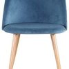 GrandCA HOME Chaise en Velours-Lot de 4 chaises de Salle à Manger, Convient pour Salle à Manger Salon Salon Chambre (Bleu-4)