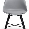 31M5QNZpHFL._AC_.jpg Julian Bowen Lot de 2 chaises de Salle à Manger Moderne/Industriel. Taille Unique Noir/Gris