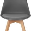 IDMarket - Lot de 6 chaises SARA Gris foncé, Gris Clair, Blanc, Noir et patchworks Noirs, Gris et Blancs