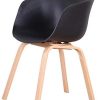 31NOufF0ZL._AC_.jpg Chaise de salle à manger nordique rétro avec dossier simple - Noir - 4