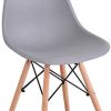 BenyLed Lot de 6 Chaises de Salle à Manger Contemporaines en Plastique Design Rétro Chaise D'appoint pour Salle à Manger, Cuisine, Bureau, Restaurant, etc (Gris)