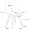 H.J WeDoo Chaises Salle à Manger Lot de 8 Chaises Scandinaves, Chaise Design Rembourrée Chaises de Cuisine, Pieds en Bois de Hêtre Massif, Gris