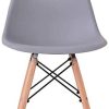 BenyLed Lot de 6 Chaises de Salle à Manger Contemporaines en Plastique Design Rétro Chaise D'appoint pour Salle à Manger, Cuisine, Bureau, Restaurant, etc (Gris)