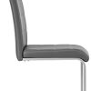 TecTake 800810 Lot de 6 Chaises de Salle à Manger Dossier Ergonomique Assise et Dossier Rembourrés Piètement en Acier – Diverses Couleurs (Gris)