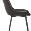 WOLTU BH210an-2 Chaises de Salle à Manger Lot de 2,Chaises de Cuisine Assise en Similicuir Pied en métal,Anthracite