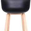 31RJBH9s8L._AC_.jpg Chaise de salle à manger nordique rétro avec dossier simple - Noir - 4