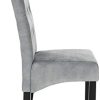 WOLTU 4 X Chaises de Salle à Manger Chaises de Cuisine Gris Clair,Chaise Salon à Manger Assise en Velours et Pied en Bois Massif, BH294hgr-4