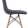 IDIMEX Lot de 4 chaises Cesar pour Salle à Manger ou Cuisine avec 4 Pieds en Bois Massif et Assise capitonnée, revêtement Tissu Gris