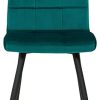DUHOME Chaise Salle à Manger en Tissu (Velours) sélection de Couleur Chaise rembourrée Design Retro avec Pieds en métal 8043B, Couleur:Vert Bleu, matière:Velours