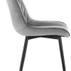 WOLTU Lot de 6 Chaises de Salle à Manger Chaises de Repas rembourrée en Velours piétement en métal,Chaise de Salon Gris Clair BH209hgr-6