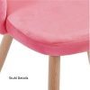 GOLDFAN Chaise de Salle à Manger équipée de 2 Chaises de Cuisine Modernes en Velours avec Pieds en Métal de Salle à Manger et Meubles de Cuisine, Rose…