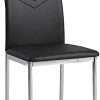 31bZWwkXNFS._AC_.jpg Albatros Verona Lot de 4 chaises, Noir, Pieds Chrome, SGS Tested