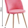 GOLDFAN Chaise de Salle à Manger équipée de 2 Chaises de Cuisine Modernes en Velours avec Pieds en Métal de Salle à Manger et Meubles de Cuisine, Rose…